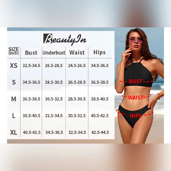 beautyin Halter High Neck Bikini #803 - Picture 8 of 10